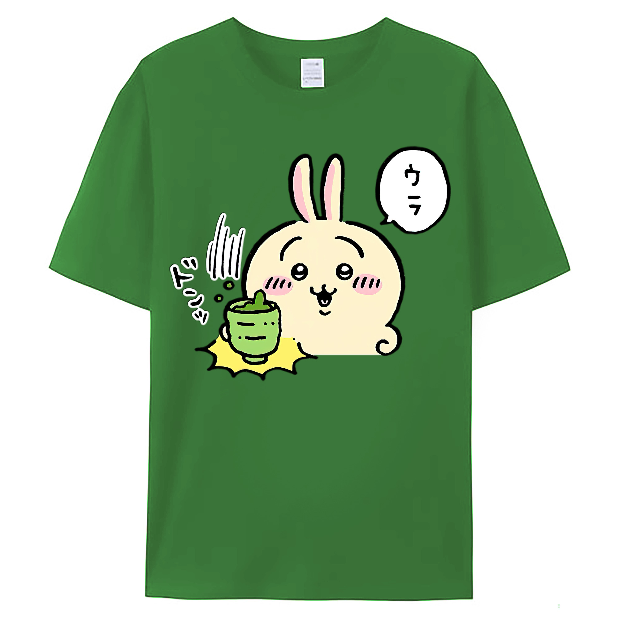 （画像用） ちいかわ うさぎ Chii-kawa usagi レディースカジュアルプリントTシャツ（綿100％）